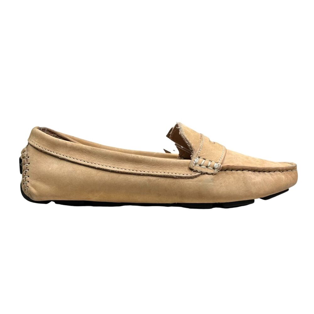 Mercanti Fiorentini Beige Suede Penny Loafers